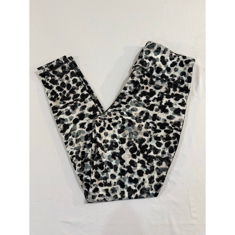 Zelos Snow Leopard Full Length Athletic Leggings Size Medium